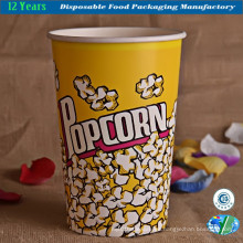 Popcorn Bowl contenedor de papel grande, reutilizables cubo de cine Movie Theater